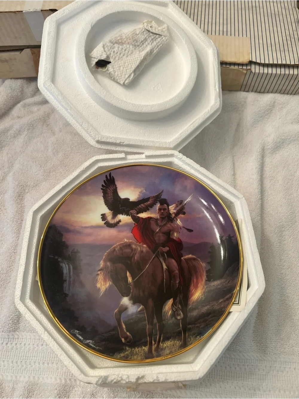 'Spirit of the East Wind' collectible plate from the Franklin Mint Collection.